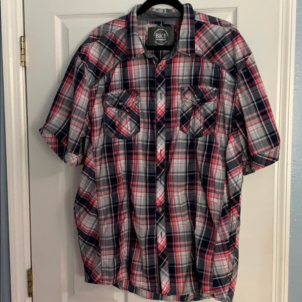 XXL BKE Men’s Short Sleeve Button down Shirt